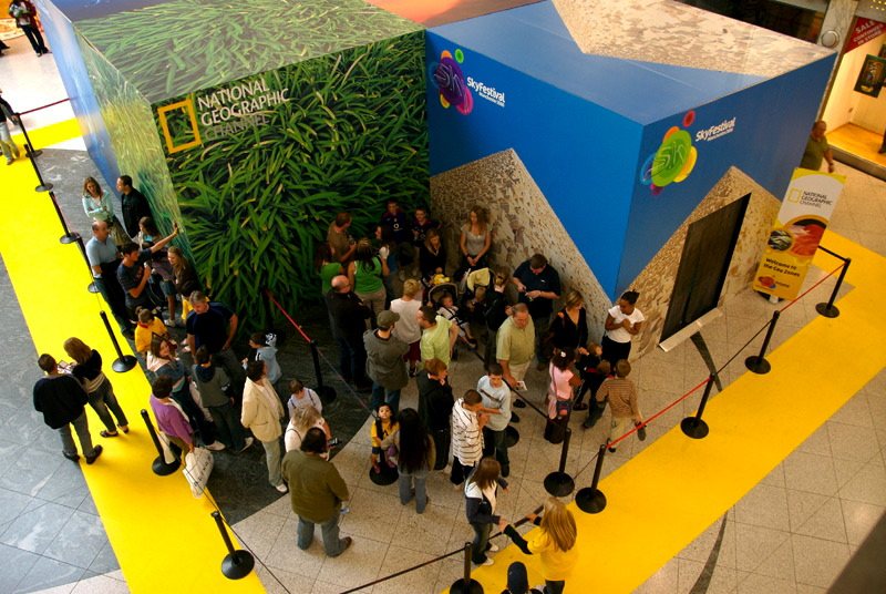 Sky Festival and National Geographic stand graphics